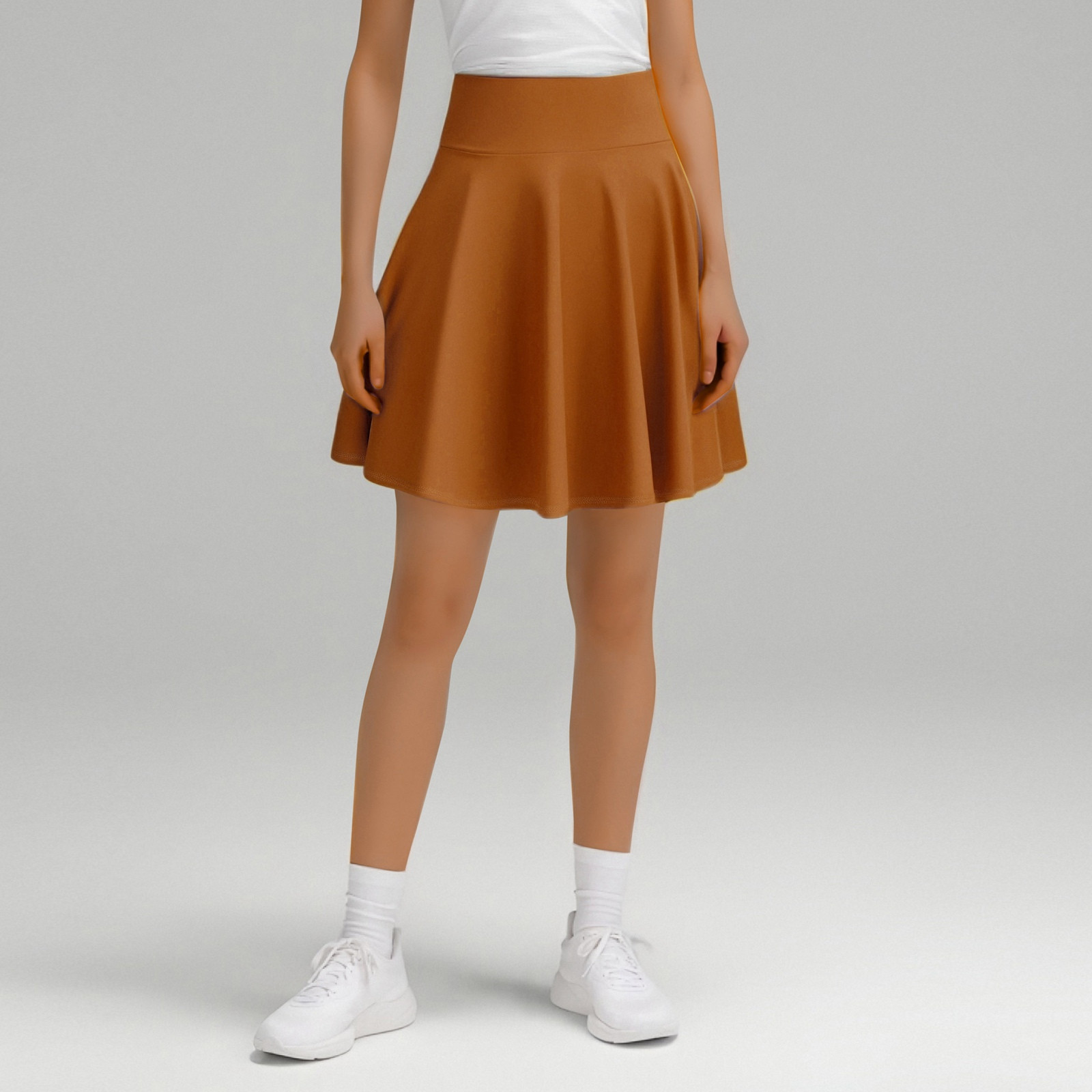 thumbnail image 2 of Falda midi plisada de corte A para mujer: falda media de 45 cm de poliéster y spandex, no transparente, versátil para todas las ocasiones, tallas S-XXXXL, 2 of 5